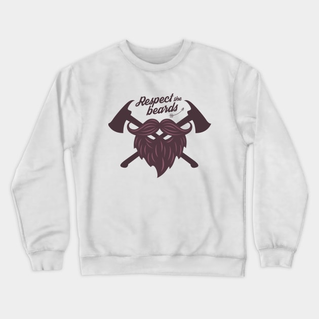 Respect the beards Crewneck Sweatshirt by mangobanana